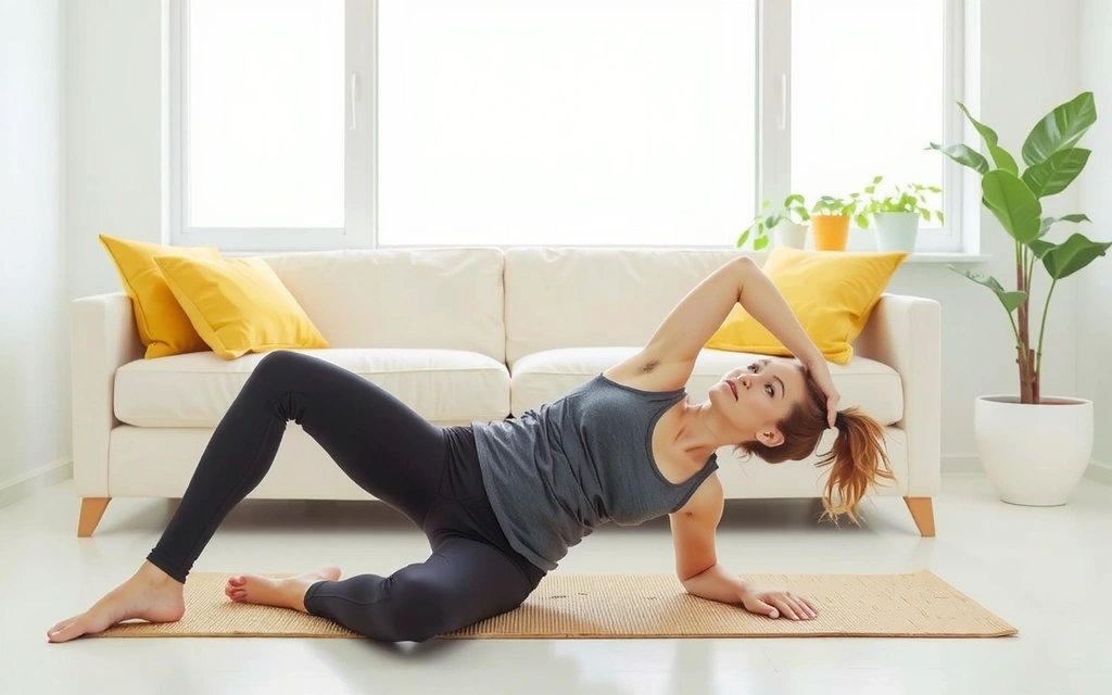 A person gently stretching, illustrating simple flexibility exercises for daily life.